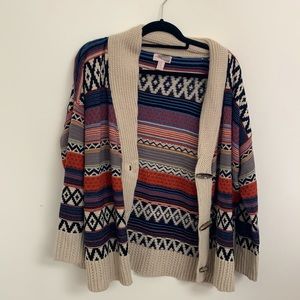 Warm tribal cardigan